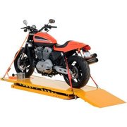 Vestil Hydraulic Motorcycle Lift Table, Tire Cradle & Ramp MOTO-LIFT-1100 - 1100 Lb. Capacity MOTO-LIFT-1100
